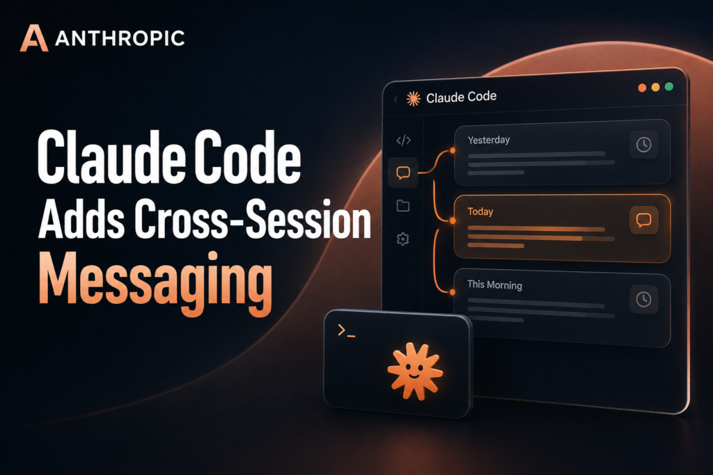 Anthropic Claude Code Cross-Session Messaging feature for persistent AI coding sessions