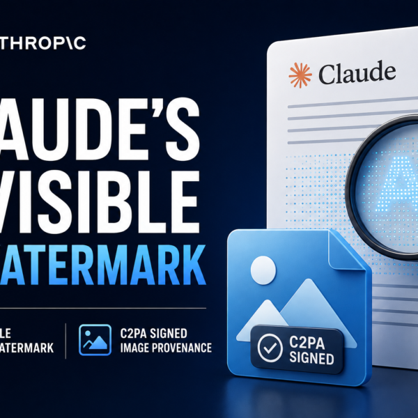 Anthropic Claude invisible watermark on AI-generated text and C2PA image provenance