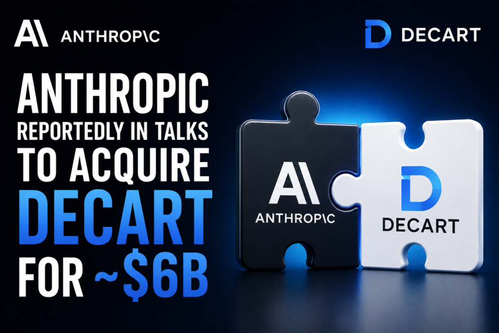 Anthropic reportedly in talks to acquire Decart AI for $6 billion
