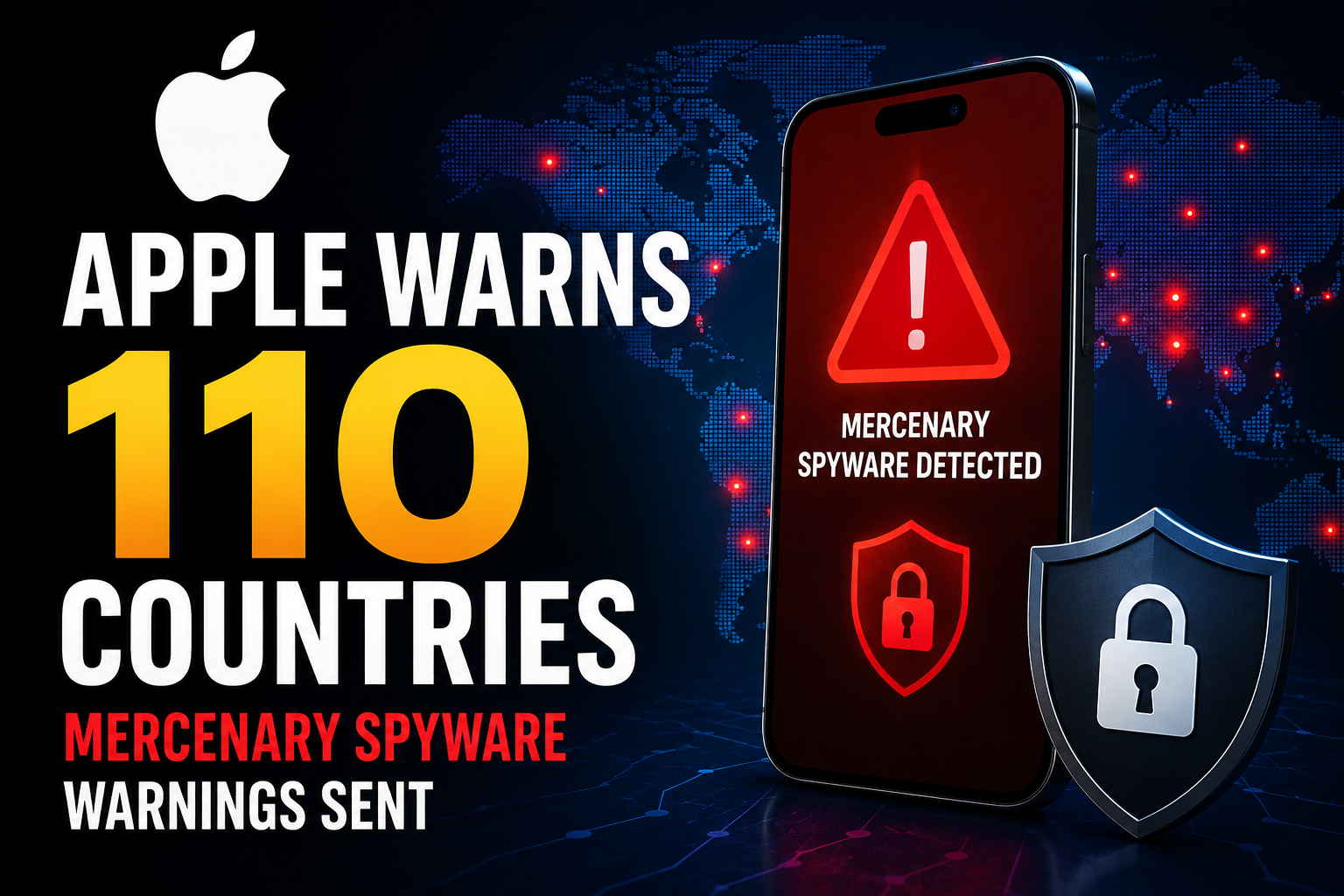 Apple warns users in 110 countries about mercenary spyware attacks