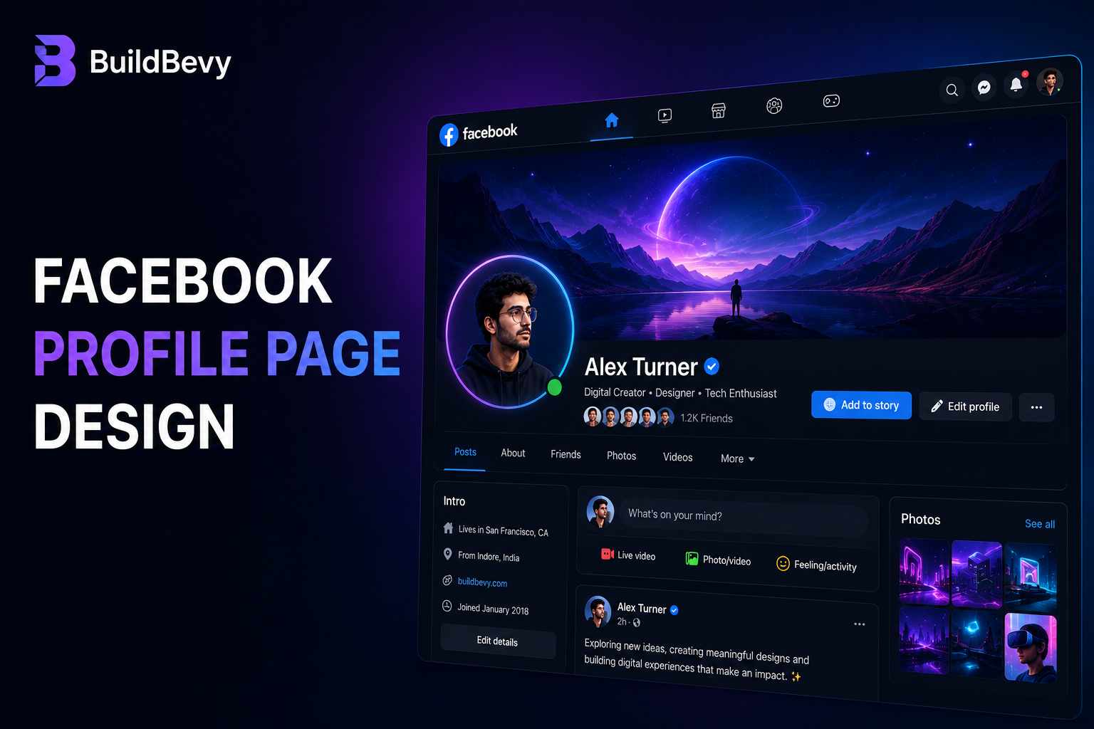 Facebook Profile UI Redesign