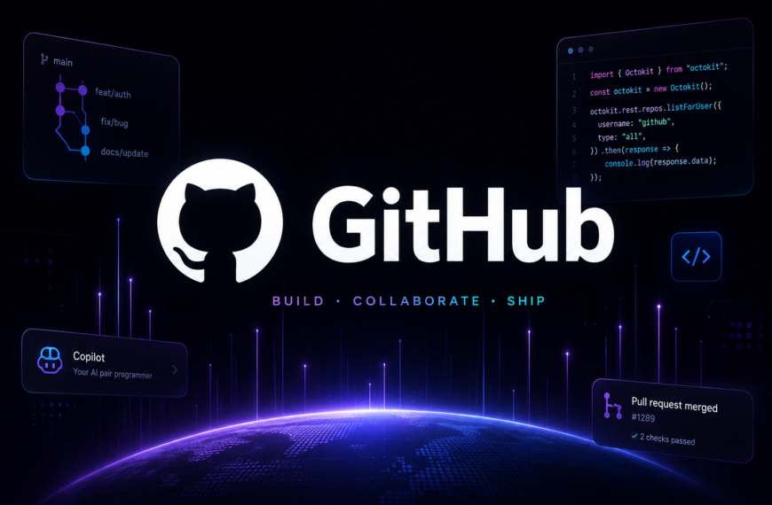Futuristic GitHub Profile UI redesign concept featuring modern developer dashboard