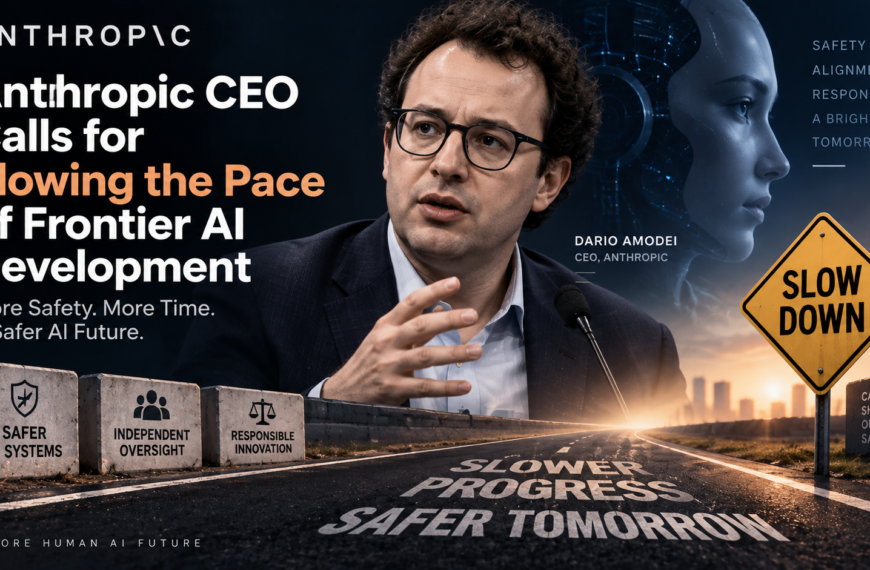 Anthropic CEO Dario Amodei calls for slowing frontier AI development over safety concerns