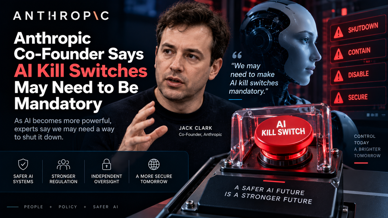 Anthropic co-founder Jack Clark calls for mandatory AI kill switches for dangerous AI systems