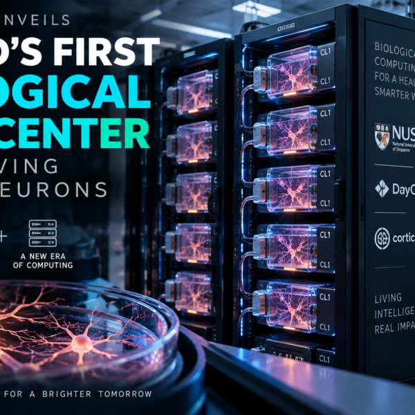 Biological data center using lab-grown human neurons and silicon computing technology in Singapore