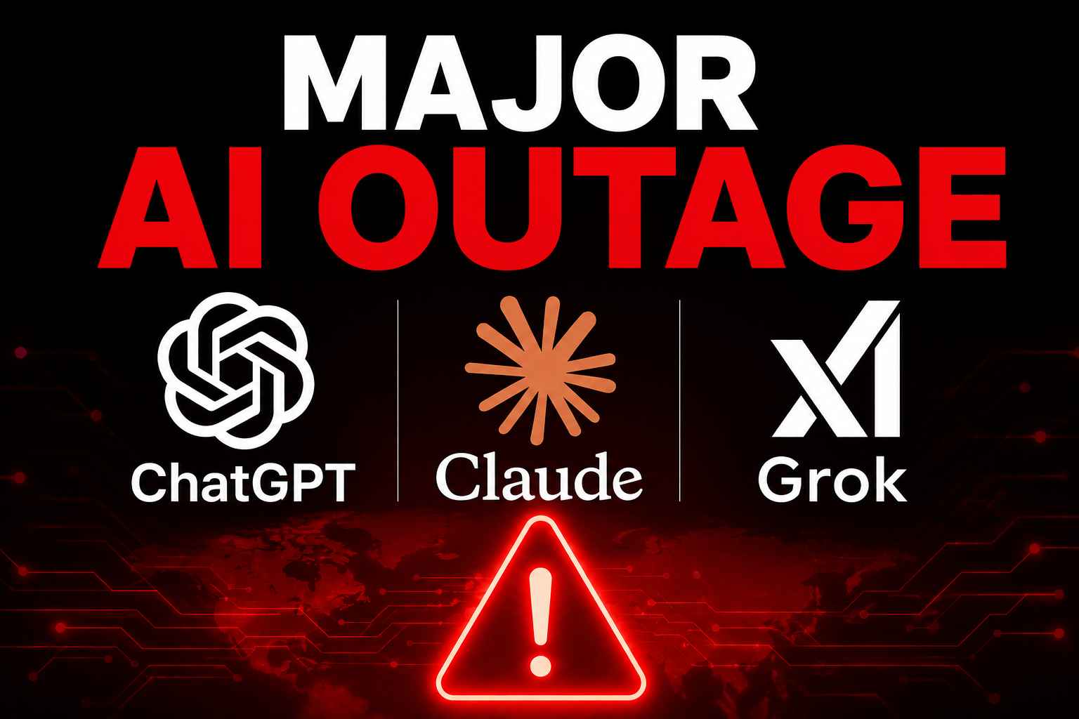 ChatGPT Claude and Grok experience simultaneous AI service outages