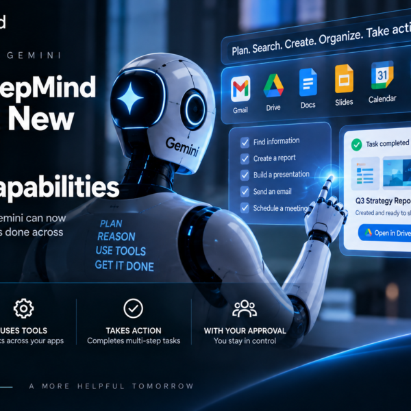 Google DeepMind Gemini agentic AI capabilities for Workspace, video and autonomous tasks