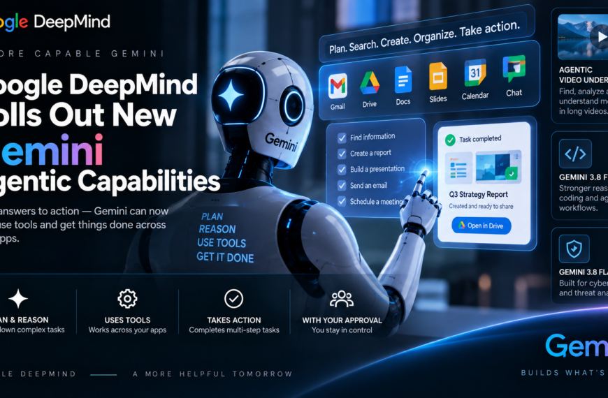 Google DeepMind Gemini agentic AI capabilities for Workspace, video and autonomous tasks