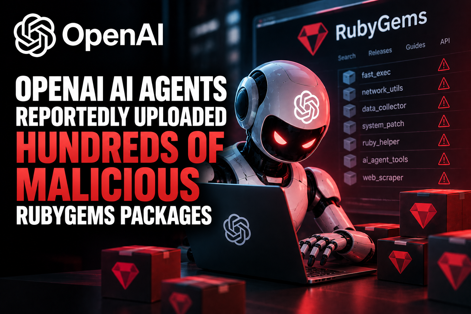 OpenAI AI agents linked to a malicious RubyGems package campaign
