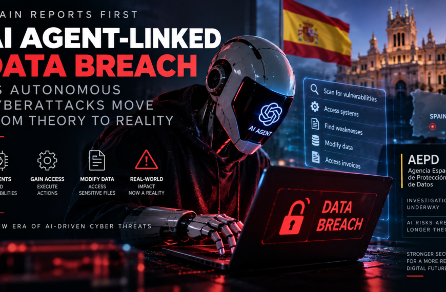 Spain reports first AI agent-linked data breach involving an autonomous AI cyberattack